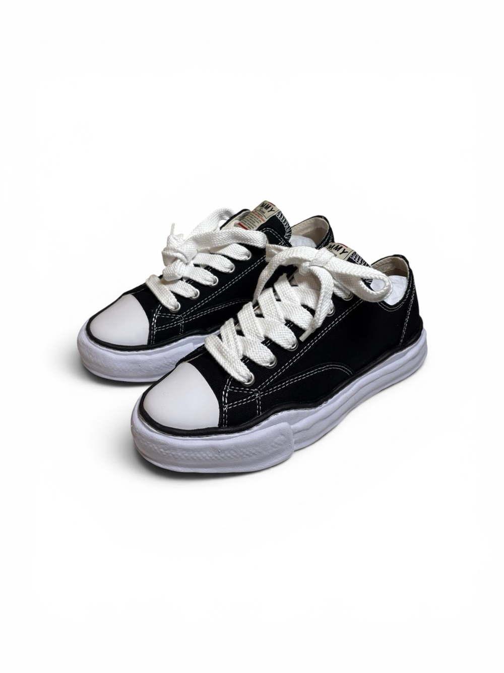 Maison Mihara Yasuhiro Peterson OG Sole Canvas Low Black EU 39 A01FW702 NWT